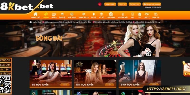 Đánh giá 8Kbet về danh mục game casino trực tuyến